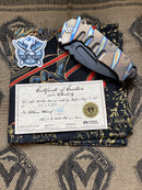 Medford Knife Praetorian T Flamed & Blue with S35 Tanto 103-218