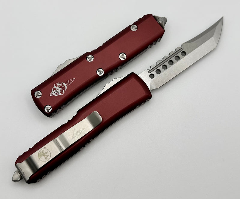 Microtech UTX-85 Hellhound Stonewash Standard & Merlot 719-10MRS