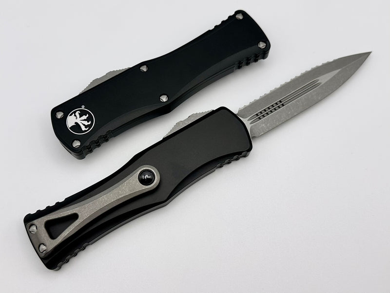 Microtech Hera Double Edge Apocalyptic Full Serrated & Black 702-12AP