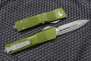 Microtech Combat Troodon OD Green w/ Double Edge Apocalyptic Fully Serrated 142-12APOD