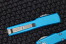 Microtech UTX-70 Double Edge Satin Standard & Turquoise 147-4TQ
