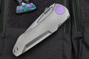 Jake Hoback Knives Summit Titanium w/ Purple Accents & M390 Stonewash