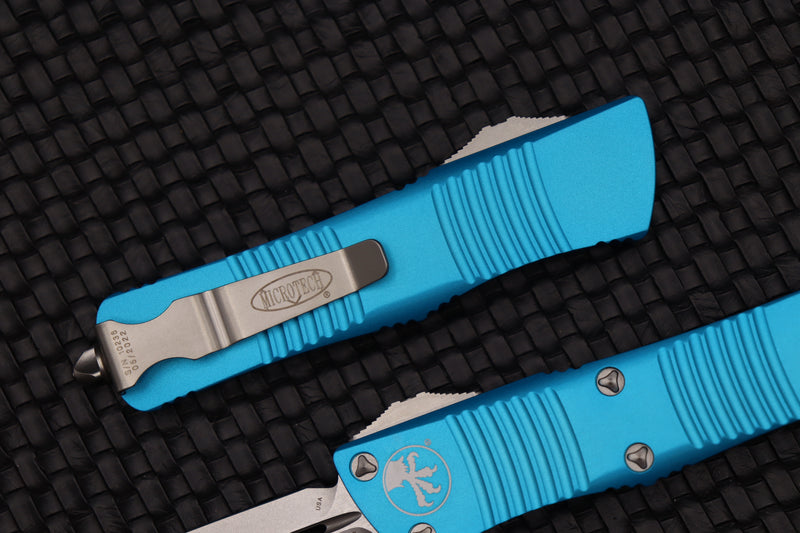 Microtech Troodon Double Edge Stonewash Standard & Turquoise 138-10TQ