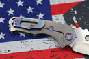 Medford Praetorian Genesis T S35 Tumbled Drop Point & Tumbled Handles w/ Flamed Hardware/Clip
