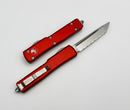 Microtech UTX-70 Tanto Edge Full Serrated Stonewash & Red 149-12RD