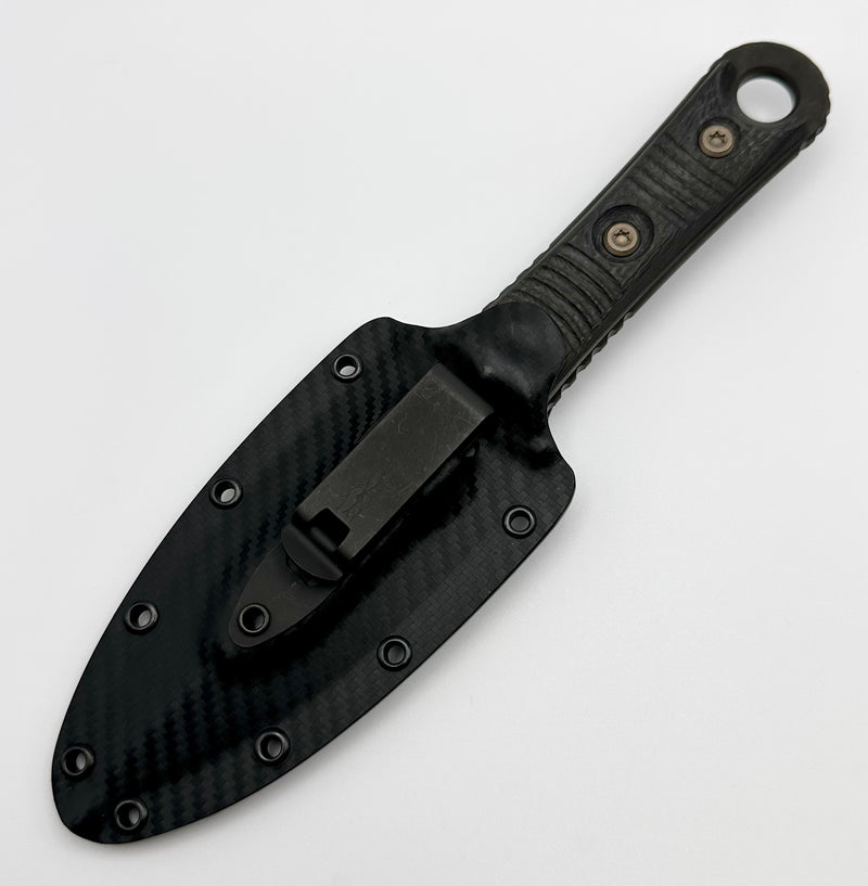 Microtech Knives & Borka Blades SBD DLC Full Serrated & Carbon Fiber 201-3DLCCFS