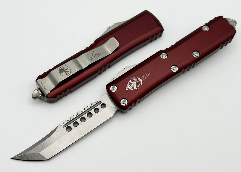 Microtech UTX-85 Hellhound Stonewash Standard & Merlot 719-10MRS