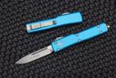 Microtech UTX-70 Single Edge Stonewash Standard & Turquoise 148-10TQ