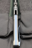 Jake Hoback Knives Summit Titanium w/ Blue Accents & M390 Stonewash