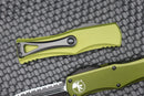 Microtech Hera Double Edge Black Full Serrated & OD Green 702-3OD