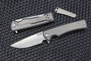 Chaves Knives Street Liberation Drop Point M390 Flipper & Titanium