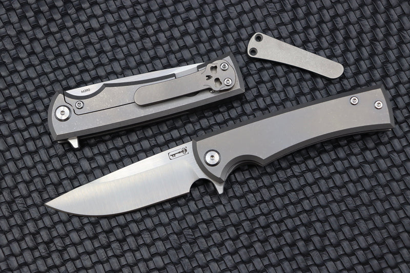 Chaves Knives Street Liberation Drop Point M390 Flipper & Titanium