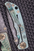 Spartan Blades Harsey Folder 2022 Special Edition Green Plague Doctor & Damascus