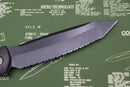Microtech Socom Alpha T/E Tanto DLC Full Serration & Carbon Fiber 114-3DLCCFS