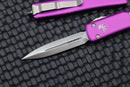 Microtech UTX-70 Double Edge Satin Standard & Violet 147-4VI