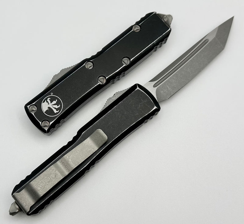 Microtech UTX-85 Tanto Apocalyptic Standard & Distressed Black 233-10DBK