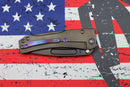 Medford Knife Slim Midi PVD S35 Tanto & PVD Handles w/ Flamed Hardware & Brushed/Flamed Clip