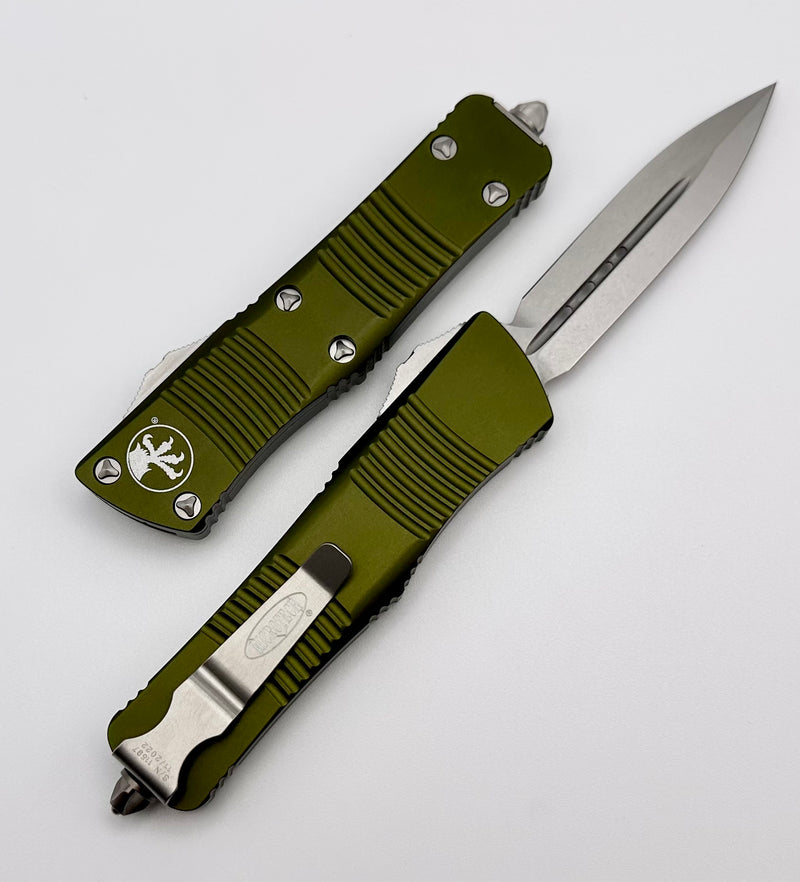 Microtech Troodon D/E Stonewash Standard & OD Green 138-10OD