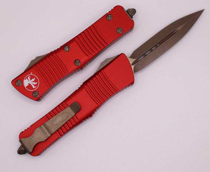 Microtech Troodon Double Edge Bronze Apocalyptic Standard & Red 138-13APRD