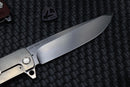 Medford M-48 Red Aluminum & Tumbled Ti Spring & S35VN