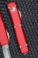 Microtech Ultratech Red & Single Edge Satin Standard 121-4RD