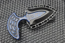 Heretic Knives Sleight Modular Push Dagger Battleworn Black Blade & Breakthrough Blue Handle H050-8A-BRKBLU