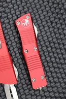Microtech Troodon Stonewash Standard Double Edge & Red 138-10RD