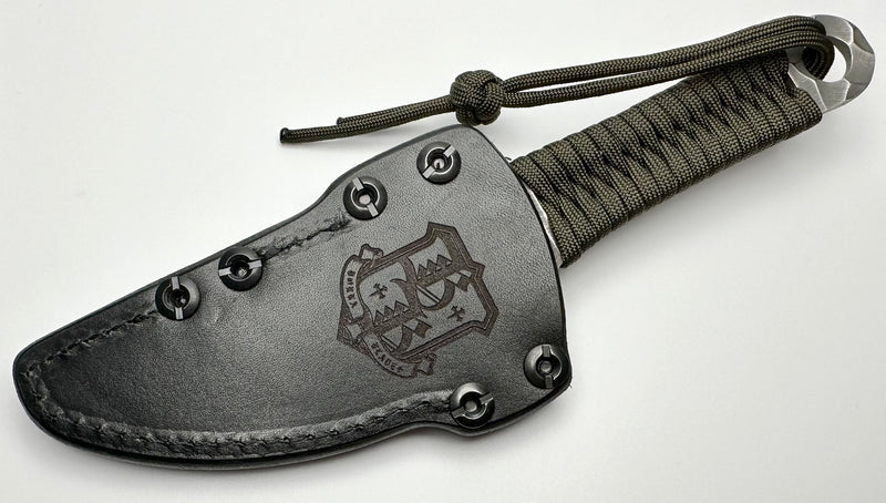 Borka Blades SBK-LS M390 Rock Ground Fixed Blade & Chattanooga Leather Sheath