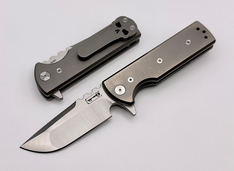 Chaves Knives T.A.K Ambidextrous Knife TAK Drop Point Titanium