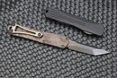 Heretic Knives Manticore S Tanto Black & Orange Camo Carbon H023-6A-ORCF