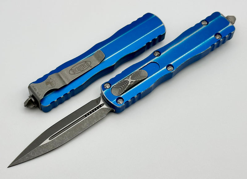 Microtech Dirac D/E Apocalyptic Standard & Distressed Blue 225-10DBL