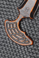 Heretic Knives Sleight Modular Push Dagger Battleworn Black Blade & Breakthrough Orange Handle H050-8A-BRKORG
