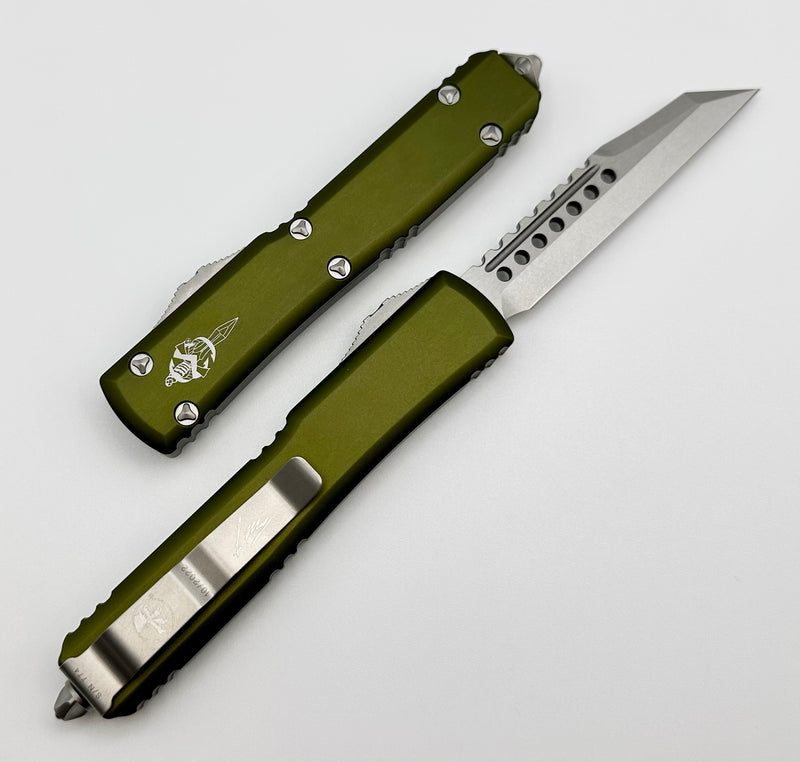 Microtech Ultratech Warhound Stonewash Standard & OD Green 119W-10ODS