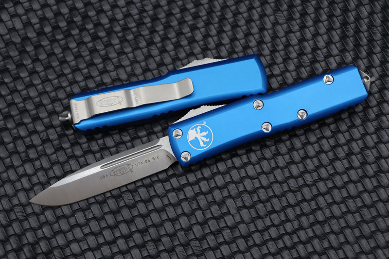 Microtech UTX-85 S/E Satin Standard & Blue 231-4BL