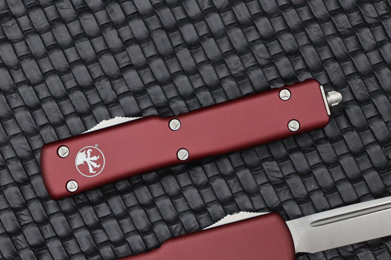 Microtech UTX-70 Single Edge Satin Standard & Merlot 148-4MR