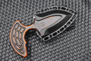 Heretic Knives Sleight Modular Push Dagger Battleworn Black Blade & Breakthrough Orange Handle H050-8A-BRKORG