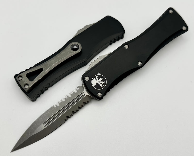 Microtech Hera Double Edge Apocalyptic Partial Serrated & Black 702-11AP