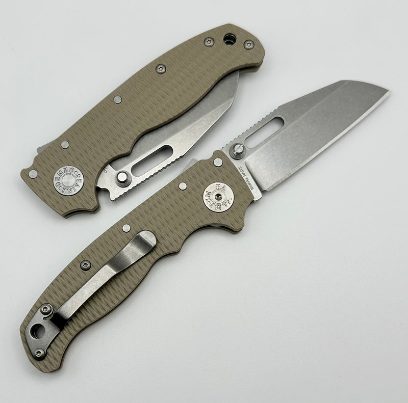 Demko AD20.5 S35VN Shark Foot & Coyote Tan G-10 205-S35-SFCT