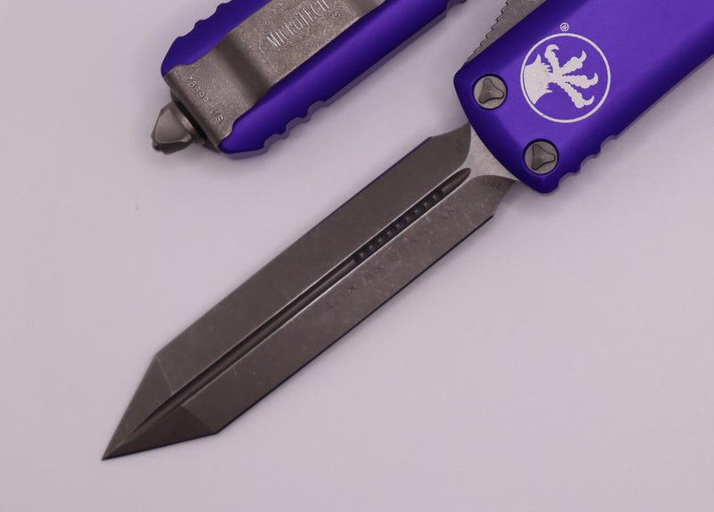 Microtech UTX-85 Spartan Apocalyptic Standard & Purple 230-10APPU