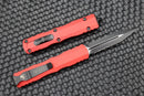 Microtech Dirac D/E Partial Serrated & Red 225-2RD