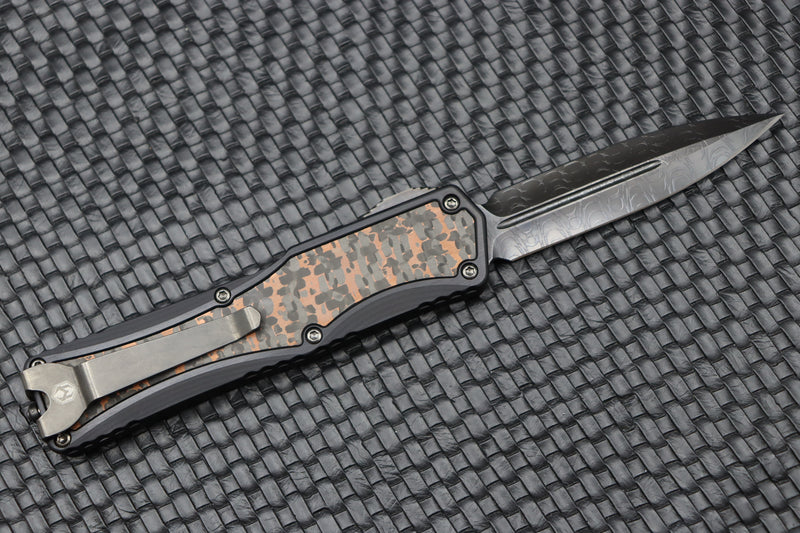 Heretic Knives Colossus Vegas Forge DLC Razor Wire Damascus & Snakeskin Cooper Fat Carbon