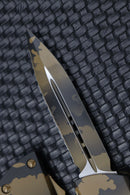 Microtech Combat Troodon Coyote Camo w/ Double Edge Full Serrated Camo  142-3CCS