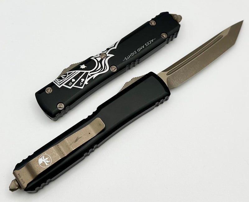 Microtech Ultratech Tanto Bronze Apocalyptic Standard Dead Man's Hand Signature Series 123-13DMS