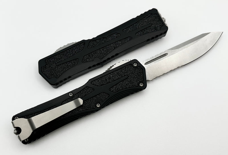 Heretic Knives Colossus Single Edge Serrated Magnacut & Black Handle H039-2B