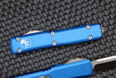 Microtech Ultratech Blue & Single Edge Satin Standard 121-4BL