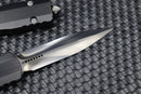 Marfione Custom Knives Dirac Delta D/E DLC Diamond Wash Finish w/ Hefted Black Handle & DLC Ringed Hardware