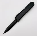 Microtech UTX-85 Shadow DLC Double Edge Partial Serrated  232-2DLCTSH