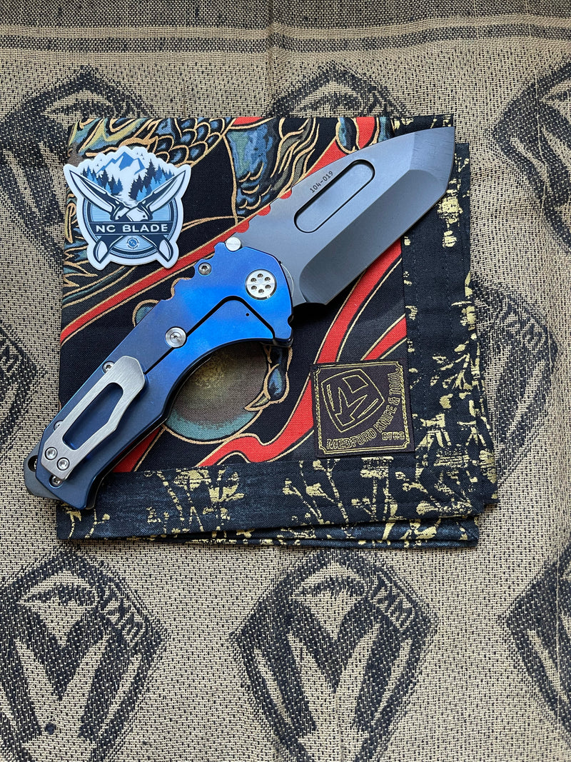 Medford Knife Praetorian T Flamed & Blue with S35 Tanto 104-019