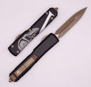 Microtech Ultratech Molon Labe Double Edge Bronze Apocalyptic & Black/Bronze Signature Series 122-13MLS