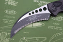Microtech Hawk Karambit Tactical Black Full Serrated 266-3T